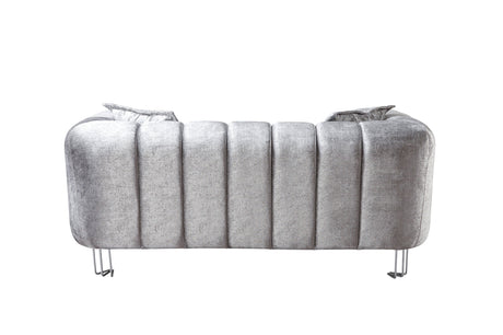 Santana Silver Velvet Sofa & Loveseat from Nova Furniture - Luna Furniture