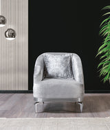 Santana Silver Velvet Sofa & Loveseat from Nova Furniture - Luna Furniture