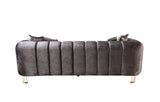 Santana Smoke Velvet Loveseat from Nova Furniture - Luna Furniture