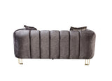 Santana Smoke Velvet Loveseat from Nova Furniture - Luna Furniture
