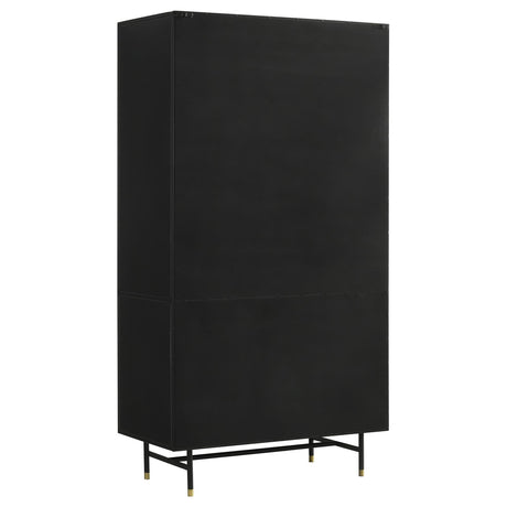 Santiago Matte Black Rectangular 4-Door Cabinet from Coaster - Luna Furniture