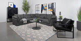 Sasha Barely Black Upholstered 5-Piece Modular Sectional Sofa from Coaster - Luna Furniture
