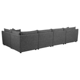Sasha Barely Black Upholstered 5-Piece Modular Sectional Sofa from Coaster - Luna Furniture