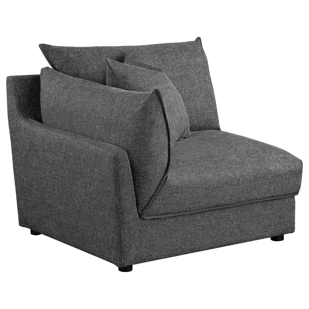 Sasha Black Upholstered 3-Piece Sofa Barely from Coaster - Luna Furniture