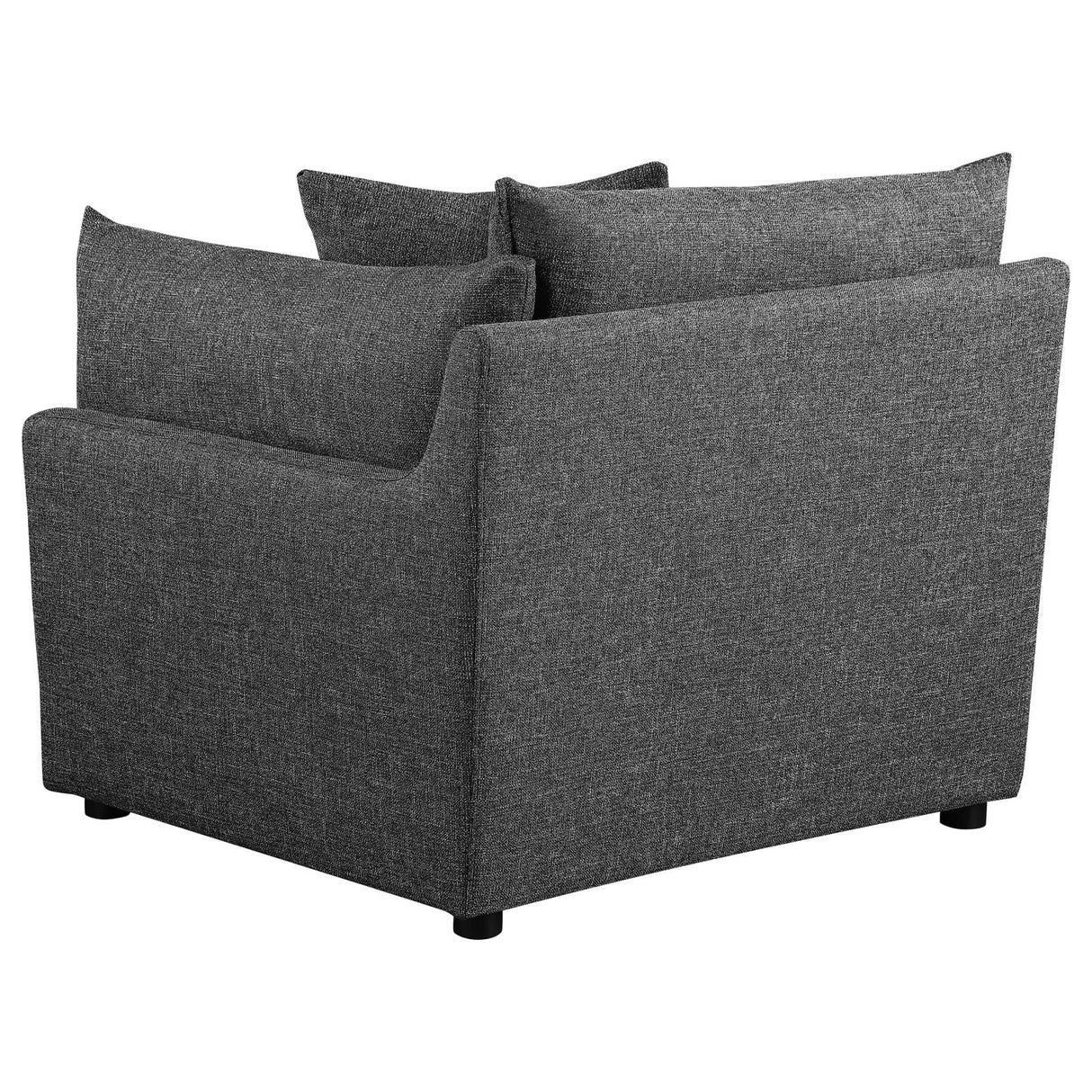 Sasha Black Upholstered 3-Piece Sofa Barely from Coaster - Luna Furniture