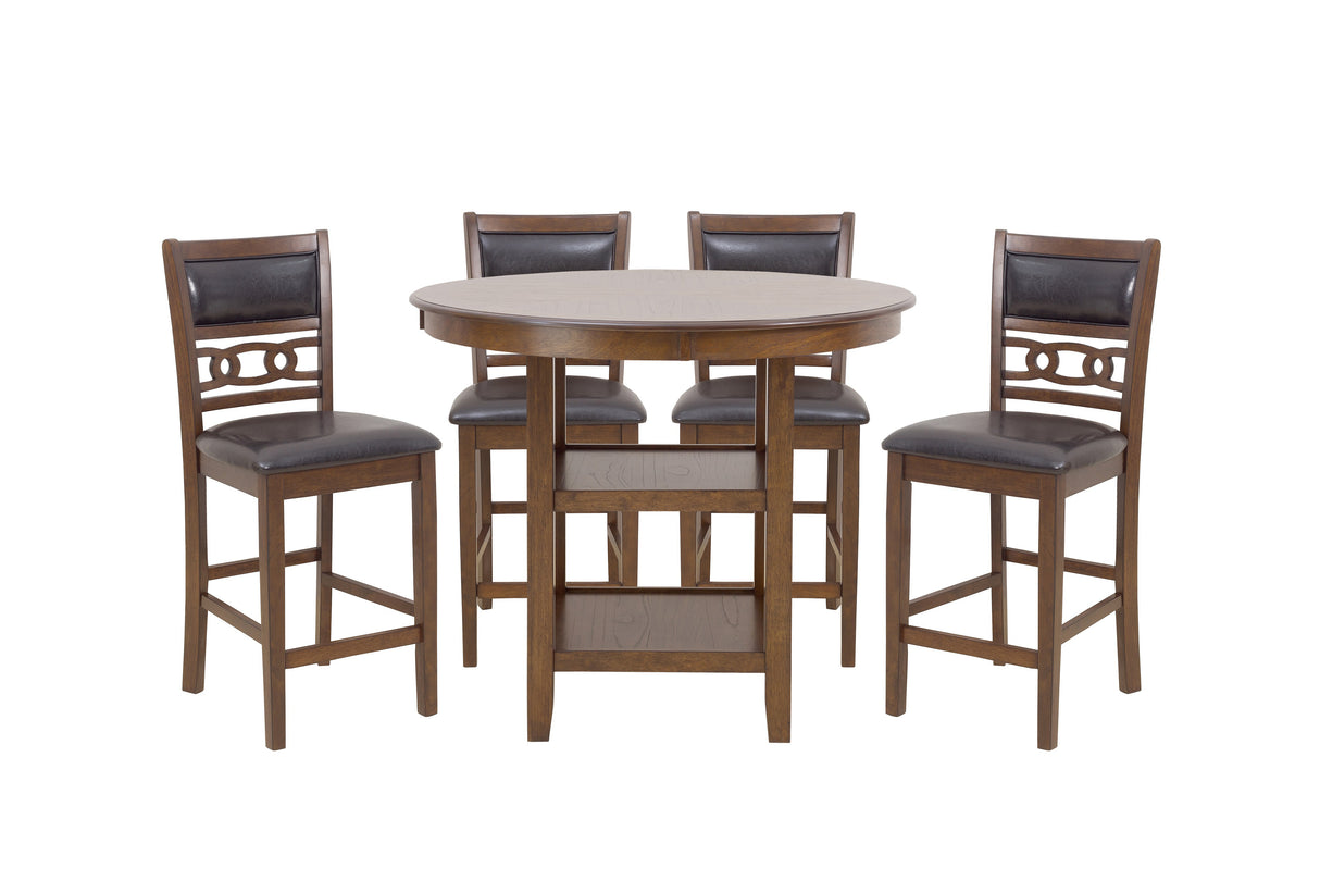 Savor Brown 5-Piece Counter Height Set from Homelegance - Luna Furniture