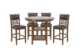 Savor Brown 5-Piece Counter Height Set from Homelegance - Luna Furniture