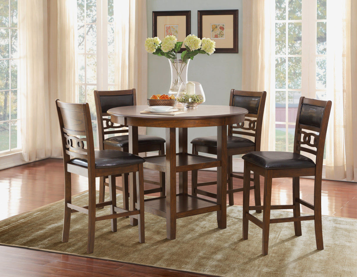 Savor Brown 5-Piece Counter Height Set from Homelegance - Luna Furniture