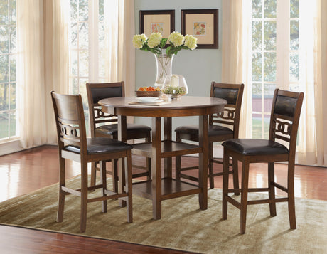 Savor Brown 5-Piece Counter Height Set from Homelegance - Luna Furniture