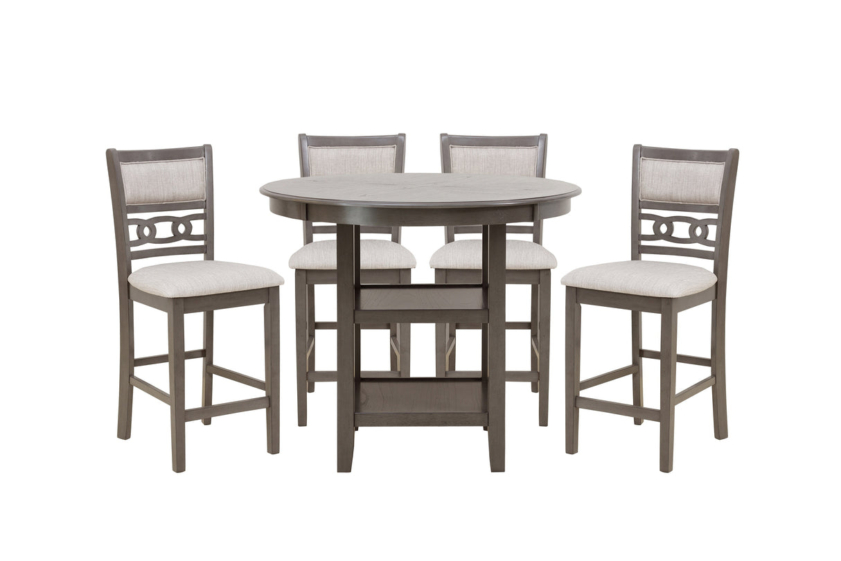 Savor Gray 5-Piece Counter Height Set from Homelegance - Luna Furniture