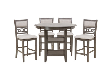 Savor Gray 5-Piece Counter Height Set from Homelegance - Luna Furniture