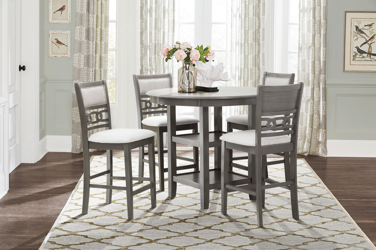 Savor Gray 5-Piece Counter Height Set from Homelegance - Luna Furniture
