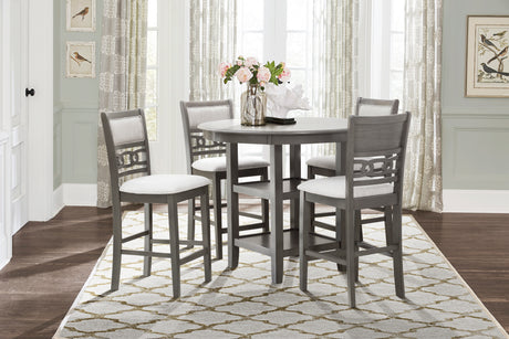 Savor Gray 5-Piece Counter Height Set from Homelegance - Luna Furniture