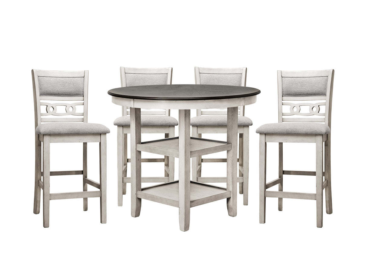 Savor White 5-Piece Counter Height Set from Homelegance - Luna Furniture