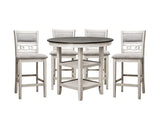 Savor White 5-Piece Counter Height Set from Homelegance - Luna Furniture