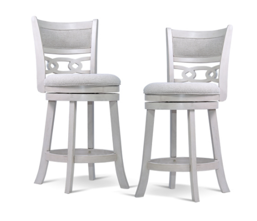 Savor White Swivel Counter Height Chair, Set of 2 from Homelegance - Luna Furniture