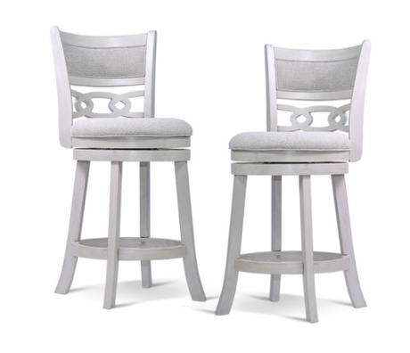 Savor White Swivel Counter Height Chair, Set of 2 from Homelegance - Luna Furniture