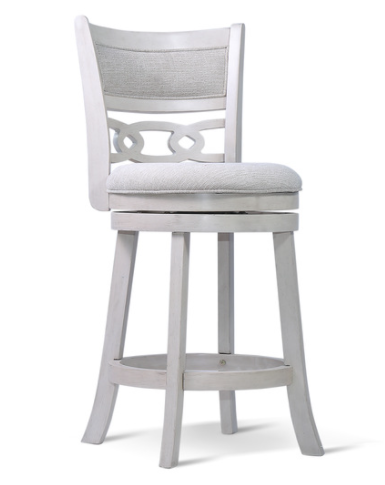 Savor White Swivel Counter Height Chair, Set of 2