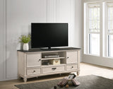 Saywer Antique 68" White/Brown TV Stand from Crown Mark - Luna Furniture