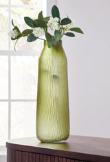 Scottyard Olive Green Vase from Ashley - Luna Furniture