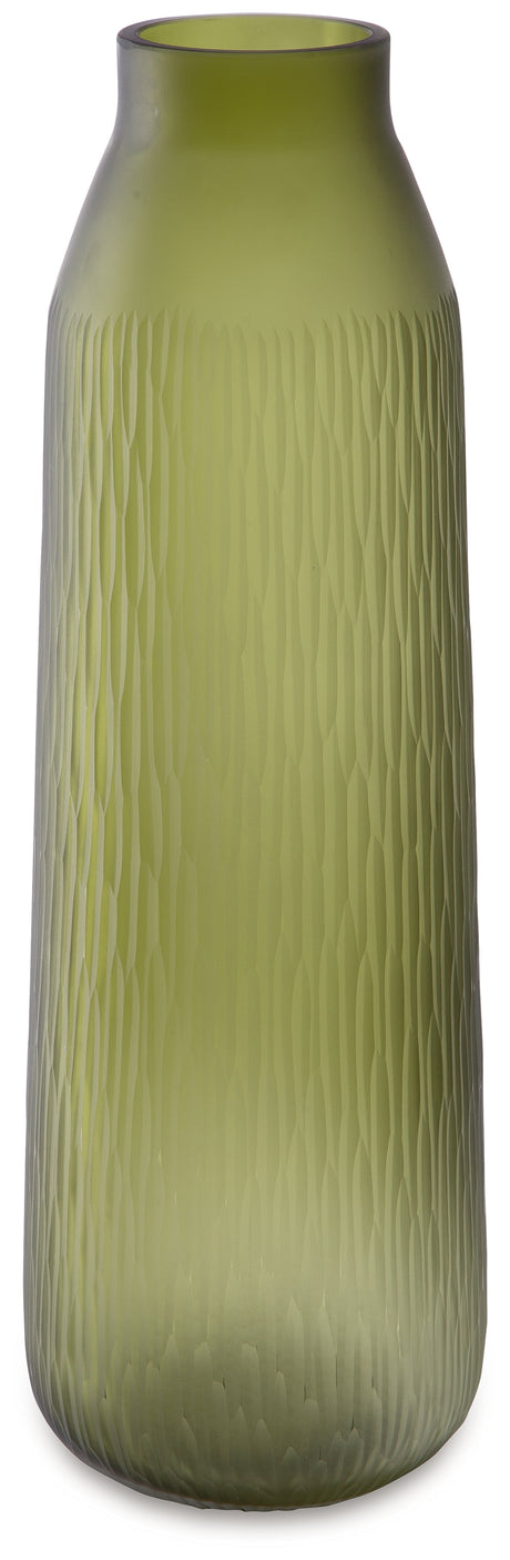 Scottyard Olive Green Vase from Ashley - Luna Furniture