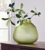 Scottyard Olive Green Vase from Ashley - Luna Furniture