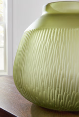 Scottyard Olive Green Vase from Ashley - Luna Furniture