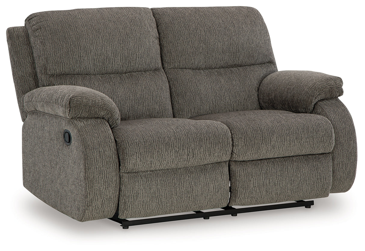 Scranto Brindle Reclining Loveseat from Ashley - Luna Furniture