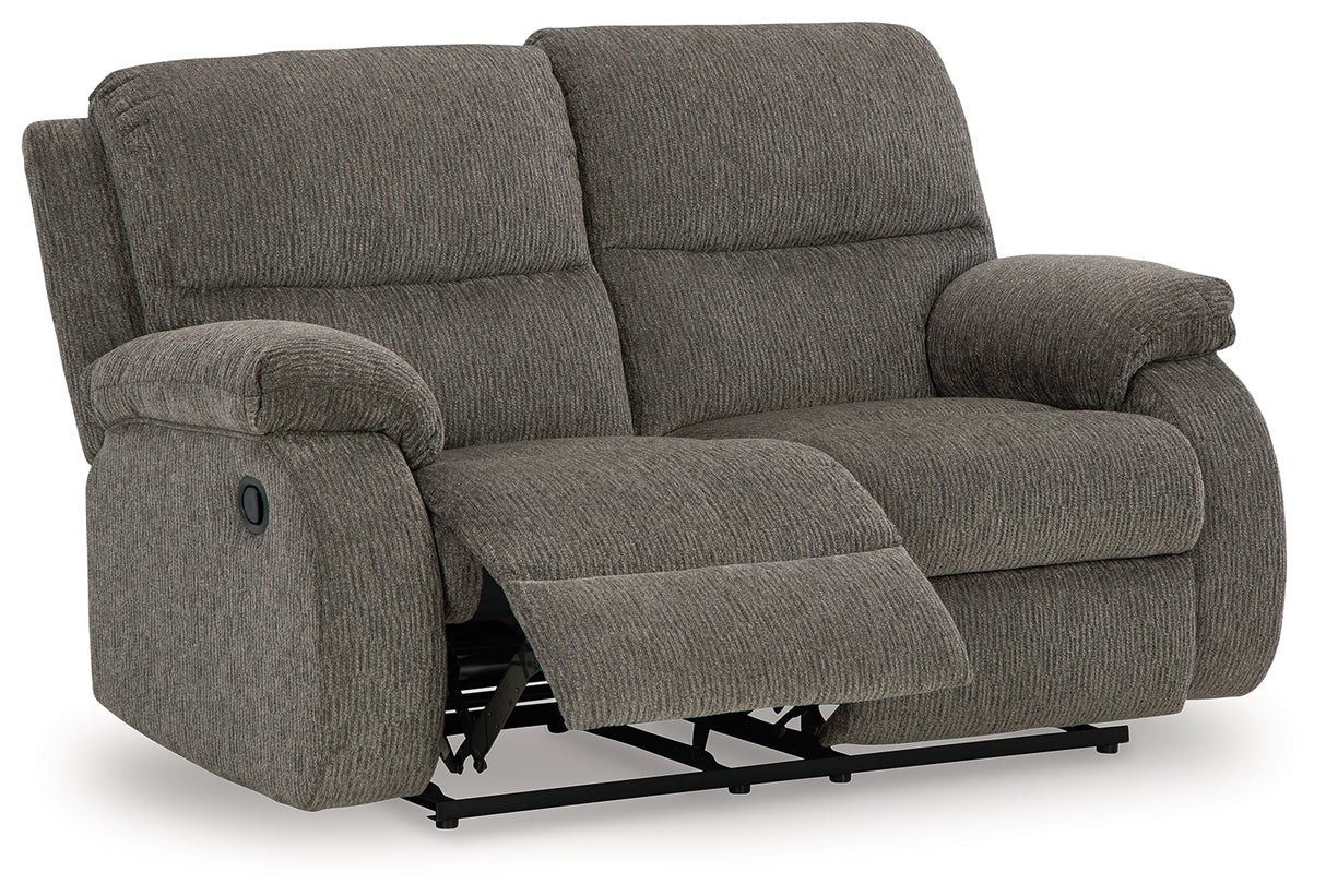 Scranto Brindle Reclining Loveseat from Ashley - Luna Furniture