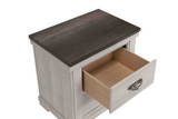 Leighton Cream/Brown Nightstand from Crown Mark - Luna Furniture
