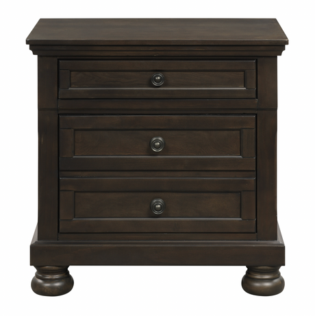 Begonia Grayish Brown Nightstand from Homelegance - Luna Furniture