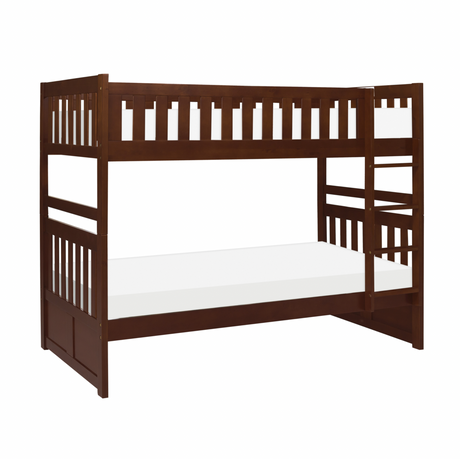 Rowe Dark Cherry Twin/Twin Bunk Bed from Homelegance - Luna Furniture