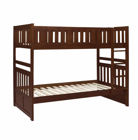 Rowe Dark Cherry Twin/Twin Bunk Bed from Homelegance - Luna Furniture
