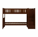 Rowe Dark Cherry Twin/Twin Step Bunk Bed from Homelegance - Luna Furniture