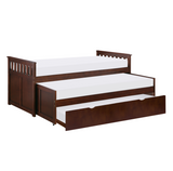 Rowe Dark Cherry Twin/Twin Bed with Twin Trundle from Homelegance - Luna Furniture