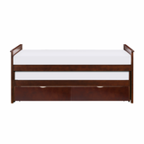 Rowe Dark Cherry Twin/Twin Bed with Storage Boxes from Homelegance - Luna Furniture