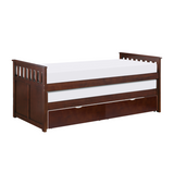 Rowe Dark Cherry Twin/Twin Bed with Storage Boxes from Homelegance - Luna Furniture