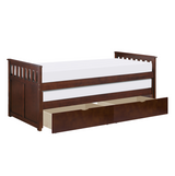 Rowe Dark Cherry Twin/Twin Bed with Storage Boxes from Homelegance - Luna Furniture