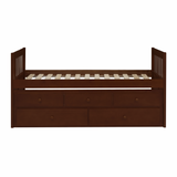 Rowe Dark Cherry Twin Captains Trundle Bed from Homelegance - Luna Furniture