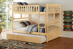 Bartly Pine Full/Full Bunk Bed with Twin Trundle