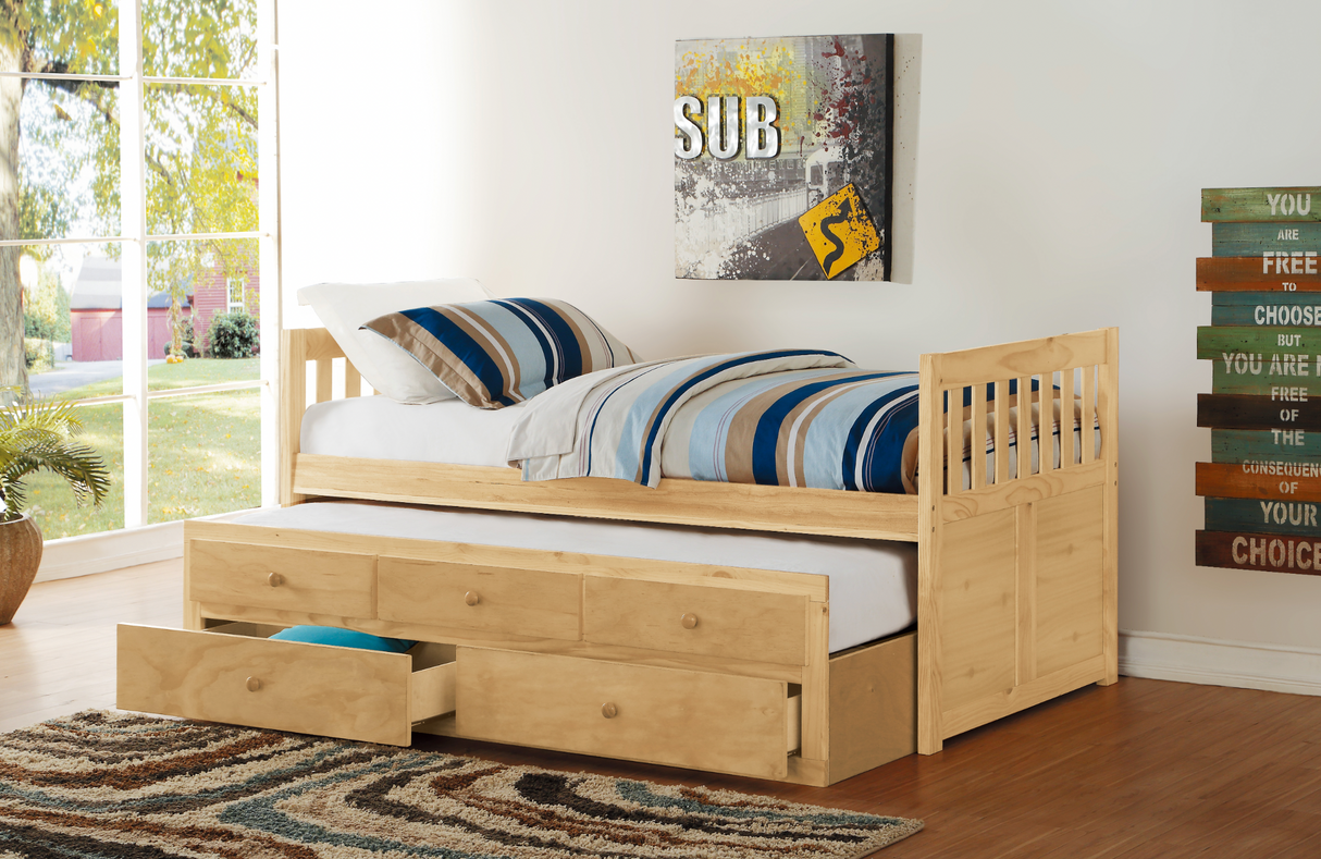 Bartly Pine Twin/Twin Trundle Bed