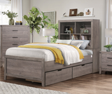 Woodrow Brownish Gray Full Platform Bed with Toy Boxes from Homelegance - Luna Furniture