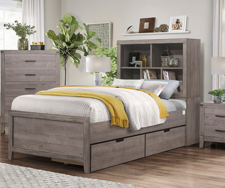 Woodrow Brownish Gray Full Platform Bed with Toy Boxes from Homelegance - Luna Furniture