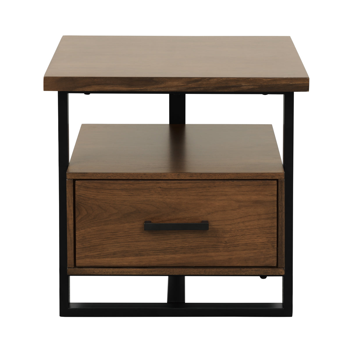 Sedley Walnut/Rustic Black End Table from Homelegance - Luna Furniture
