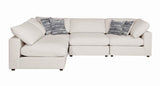 Serene Beige Upholstered Armless Chair from Coaster - Luna Furniture