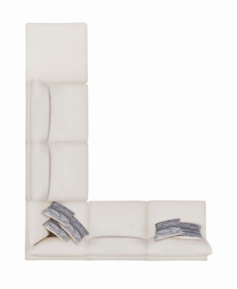Serene Beige Upholstered Armless Chair from Coaster - Luna Furniture