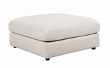 Serene Beige Upholstered Rectangular Ottoman from Coaster - Luna Furniture