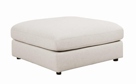 Serene Beige Upholstered Rectangular Ottoman from Coaster - Luna Furniture