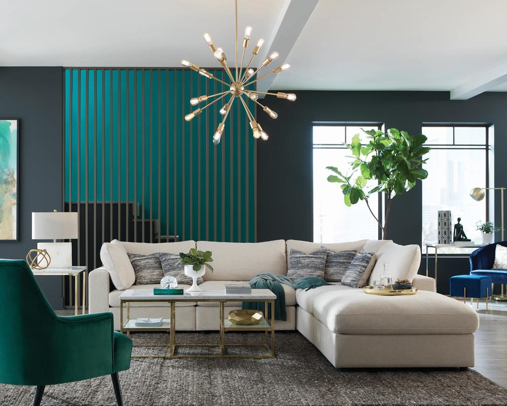 Serene Beige Upholstered Rectangular Ottoman from Coaster - Luna Furniture