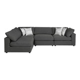 Serene Charcoal Upholstered 4-Piece Modular Sectional from Coaster - Luna Furniture